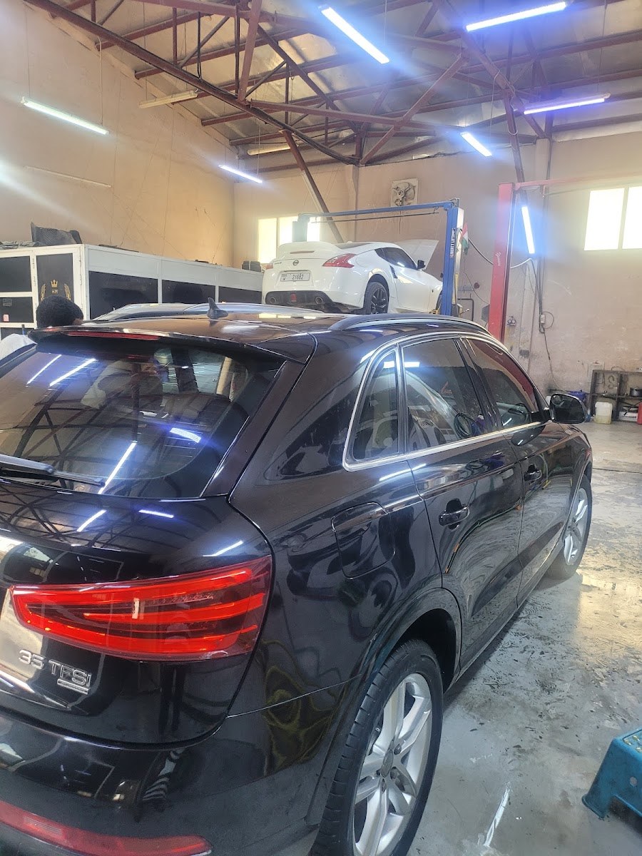 Polished paint on the rear of an Audi